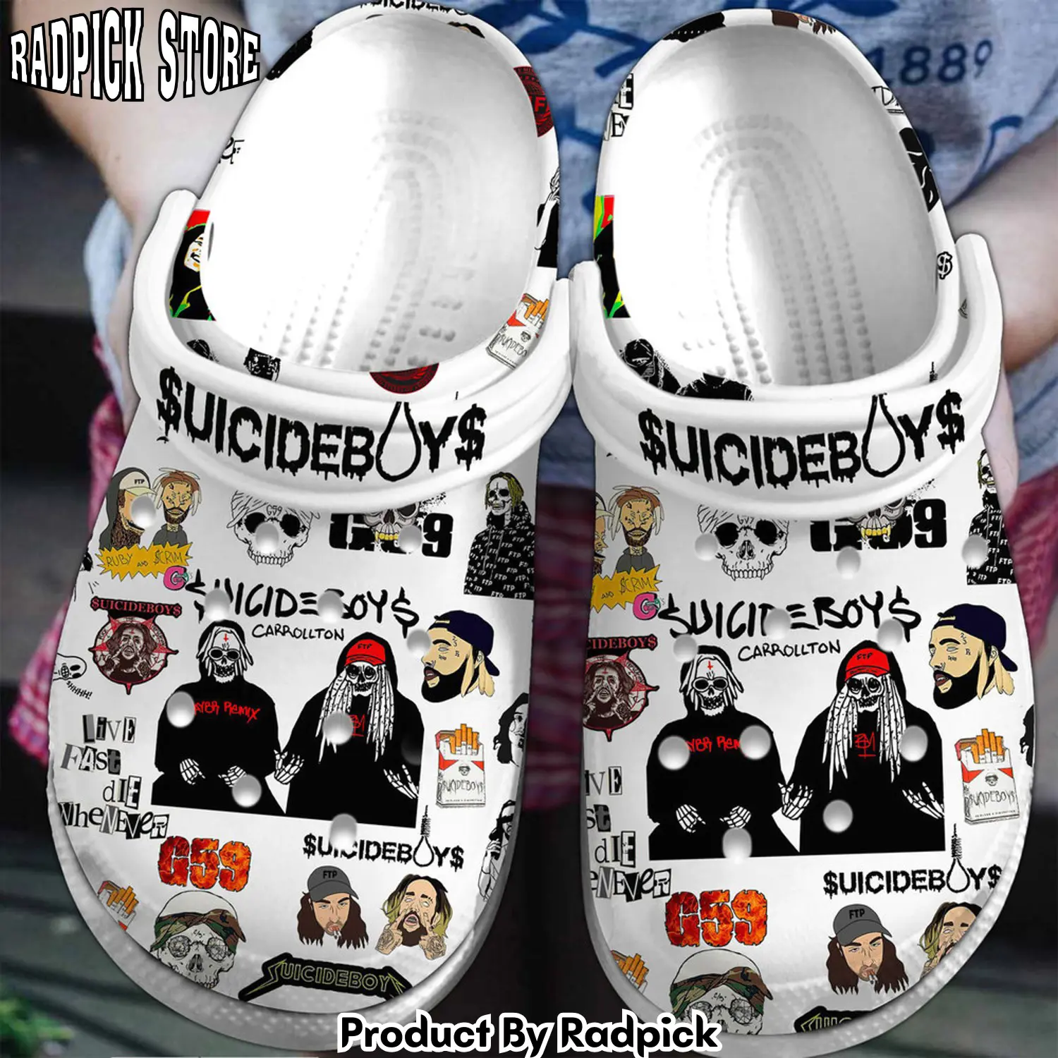 Radpick suicideboys music clogs shoes comfortable for men women rp6521091